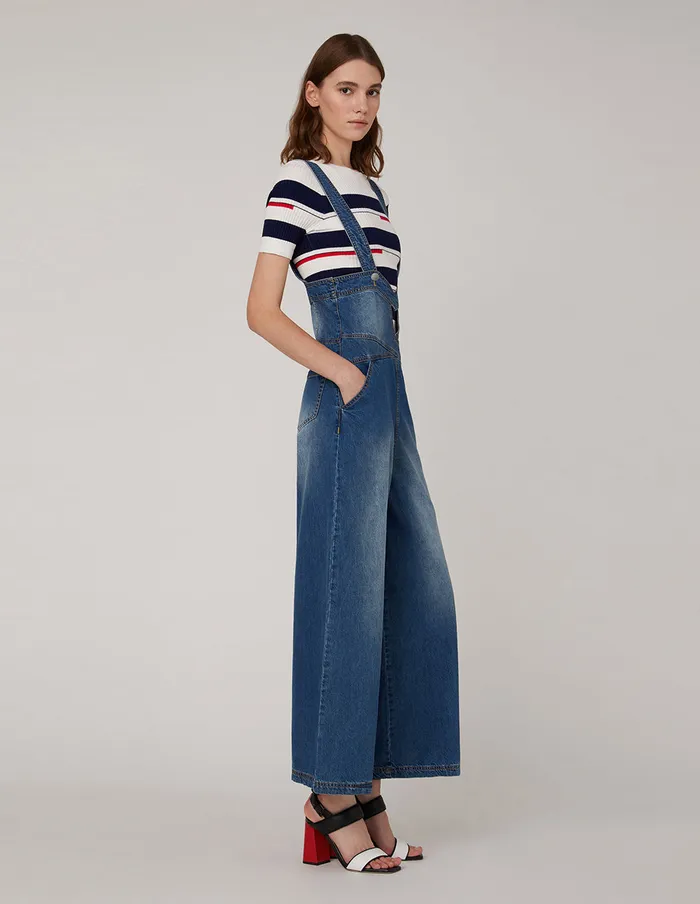 MARYLING Pants and Shorts Slip On Jeans In Washed Denim Blue 8211 Women MARYLING Pants and Shorts Slip On Jeans In Washed Denim Blue 8211 Women