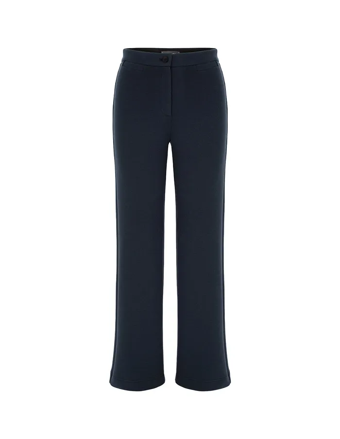MARYLING Pants and Shorts StraightLeg Cotton Navy Trousers Blue Ashes 8211 Women MARYLING Pants and Shorts StraightLeg Cotton Navy Trousers Blue Ashes 8211 Women