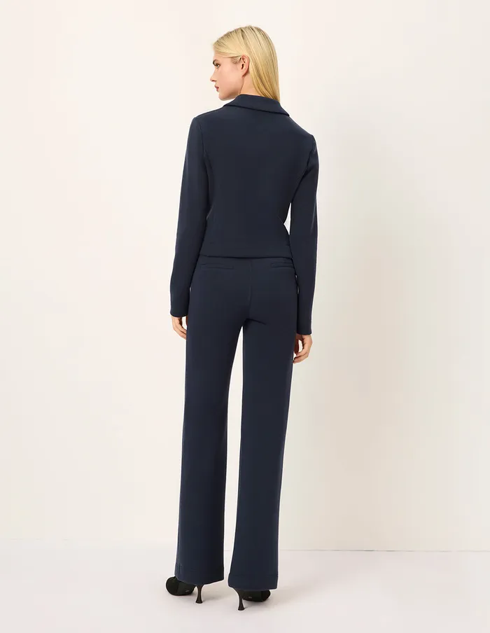 MARYLING Pants and Shorts StraightLeg Cotton Navy Trousers Blue Ashes 8211 Women MARYLING Pants and Shorts StraightLeg Cotton Navy Trousers Blue Ashes 8211 Women