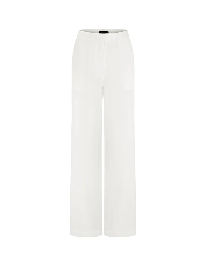 MARYLING Pants and Shorts White Straight Wide Leg Pants Snow 8211 Women MARYLING Pants and Shorts White Straight Wide Leg Pants Snow 8211 Women