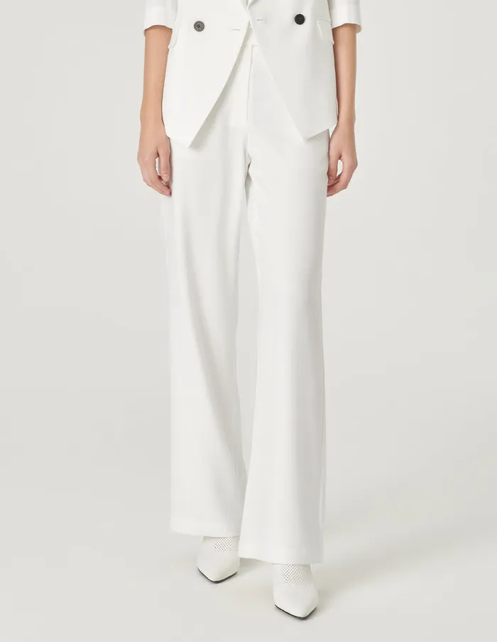 MARYLING Pants and Shorts White Straight Wide Leg Pants Snow 8211 Women MARYLING Pants and Shorts White Straight Wide Leg Pants Snow 8211 Women