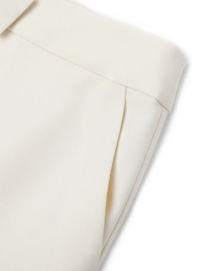 MARYLING Pants and Shorts White Tool Pocket Straight Trousers White 8211 Women MARYLING Pants and Shorts White Tool Pocket Straight Trousers White 8211 Women