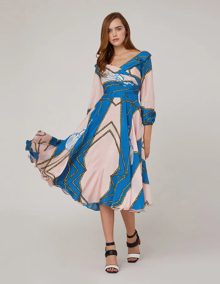 MARYLING Printed Dress OFFTHESHOULDER PUFF SLEEVE MIDI DRESS Mix 8211 Women