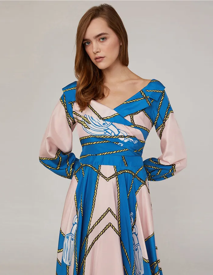 MARYLING Printed Dress OFFTHESHOULDER PUFF SLEEVE MIDI DRESS Mix 8211 Women