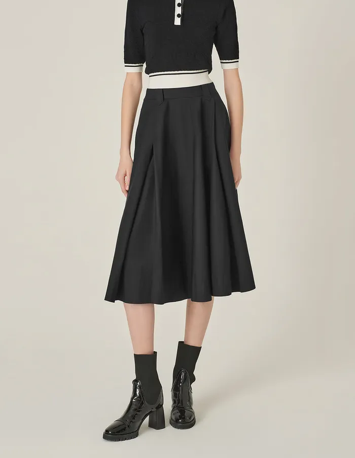 MARYLING Skirts Black Retro ALine Umbrella Skirt Black 8211 Women MARYLING Skirts Black Retro ALine Umbrella Skirt Black 8211 Women