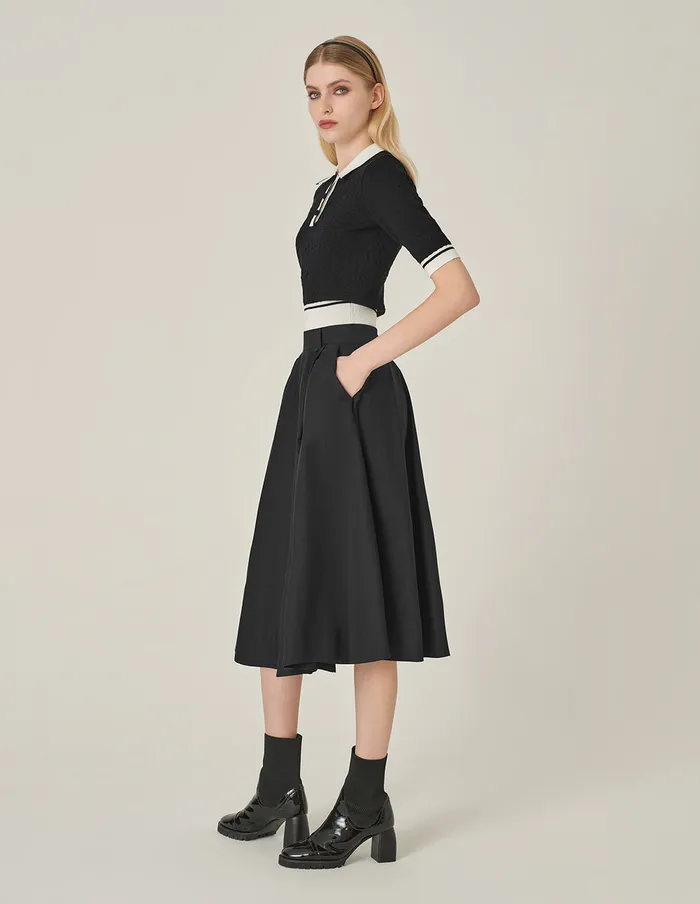 MARYLING Skirts Black Retro ALine Umbrella Skirt Black 8211 Women MARYLING Skirts Black Retro ALine Umbrella Skirt Black 8211 Women