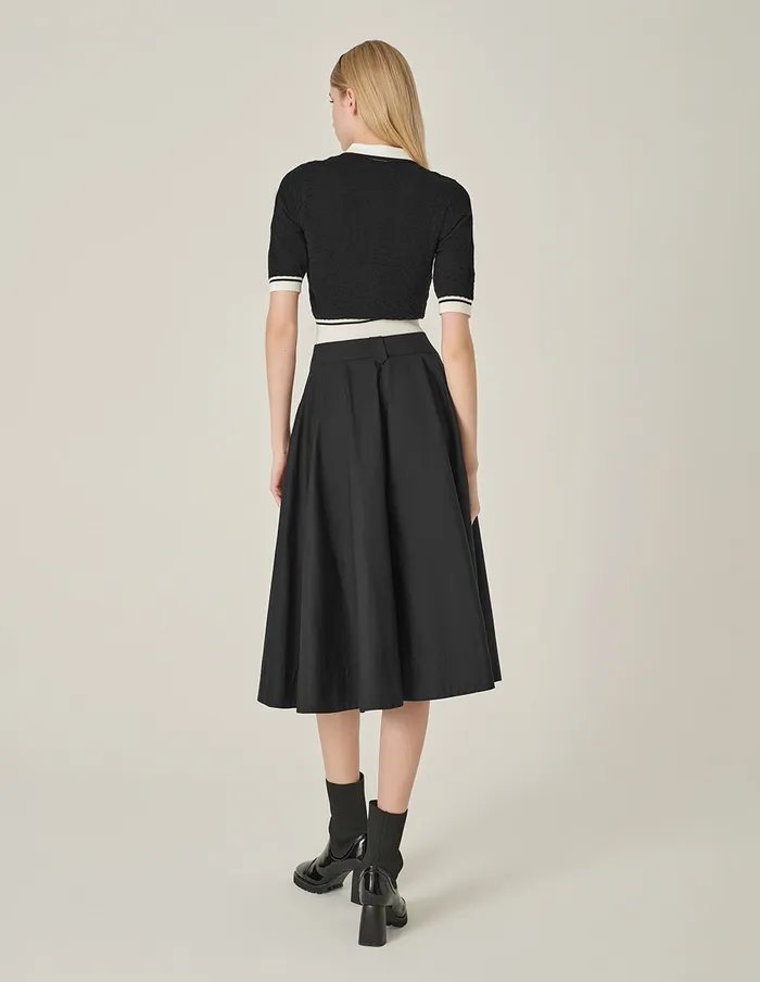 MARYLING Skirts Black Retro ALine Umbrella Skirt Black 8211 Women MARYLING Skirts Black Retro ALine Umbrella Skirt Black 8211 Women