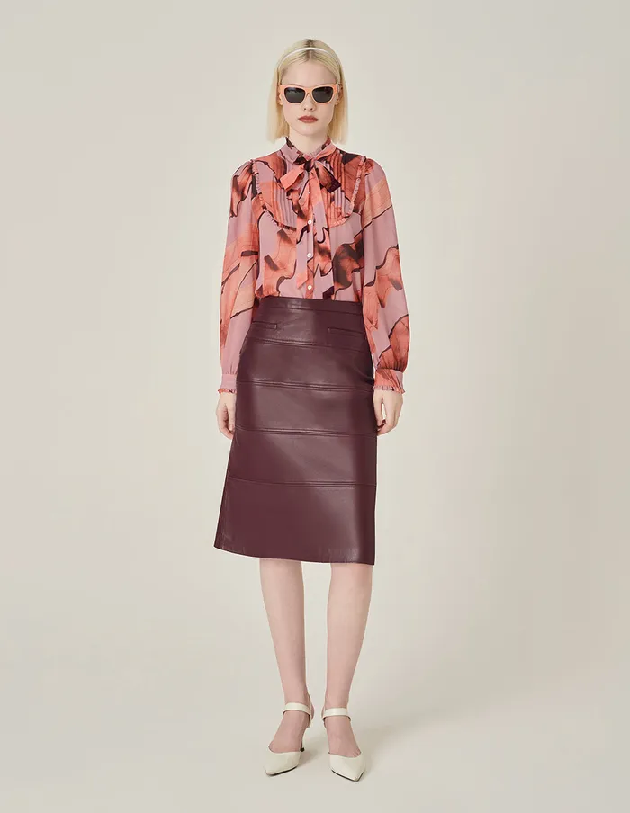 MARYLING Skirts Burgundy Fishtail Sheep Skirt Burgundy 8211 Women