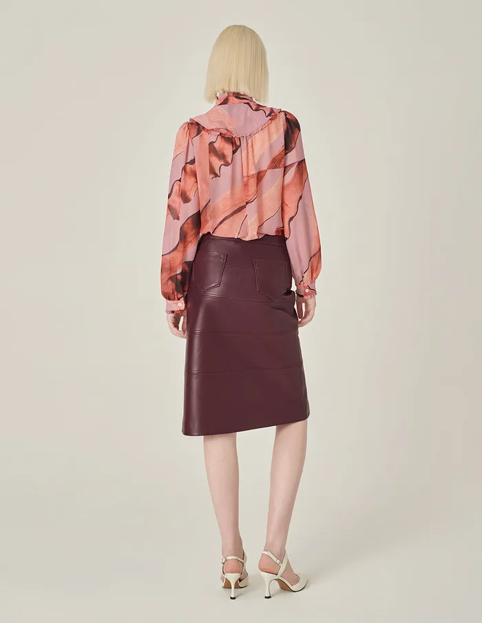 MARYLING Skirts Burgundy Fishtail Sheep Skirt Burgundy 8211 Women MARYLING Skirts Burgundy Fishtail Sheep Skirt Burgundy 8211 Women