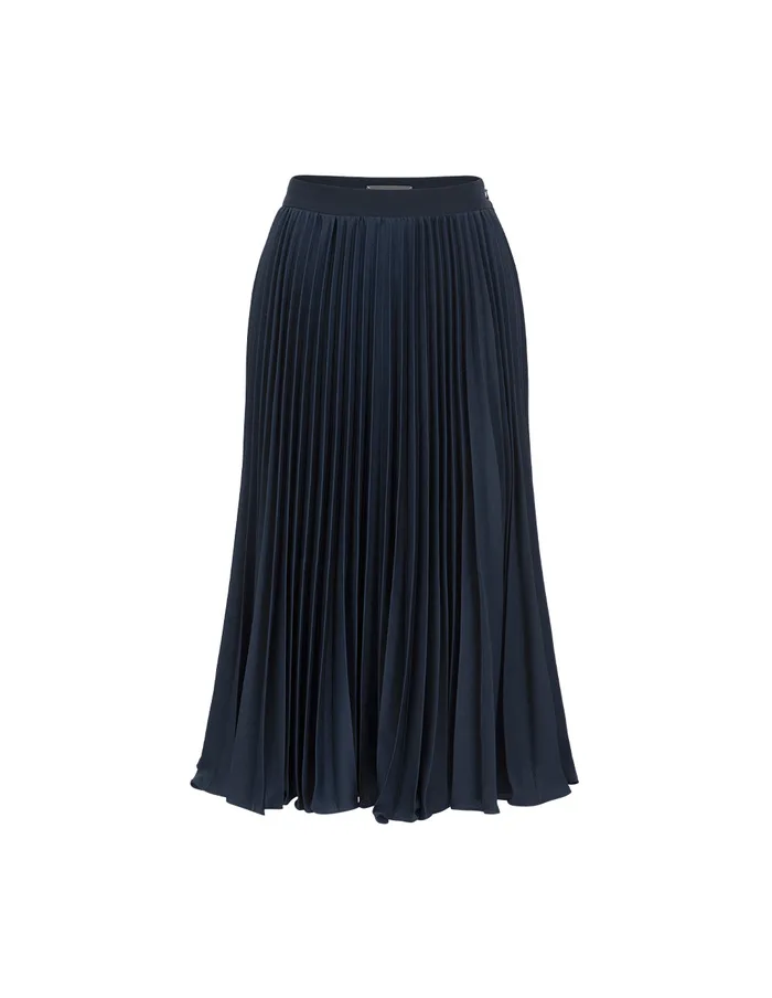 MARYLING Skirts Dark Blue Sun Pleated Skirt Mid Night 8211 Women MARYLING Skirts Dark Blue Sun Pleated Skirt Mid Night 8211 Women