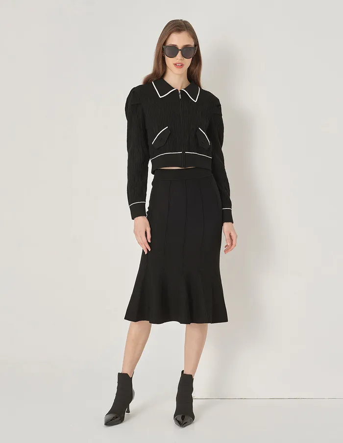 MARYLING Skirts Fishtail Knitted Skirt Black 8211 Women