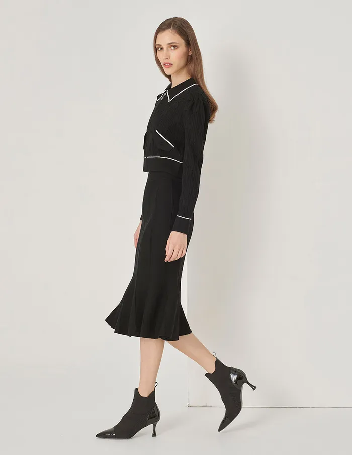 MARYLING Skirts Fishtail Knitted Skirt Black 8211 Women MARYLING Skirts Fishtail Knitted Skirt Black 8211 Women