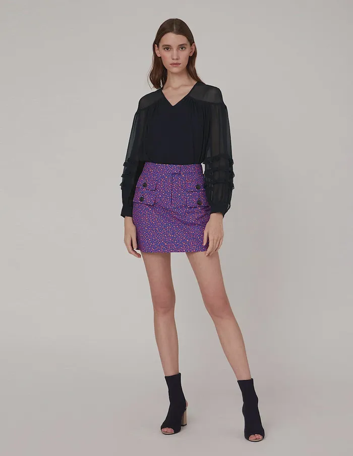 MARYLING Skirts FLAP POCKET MINI SKIRT Mix 8211 Women