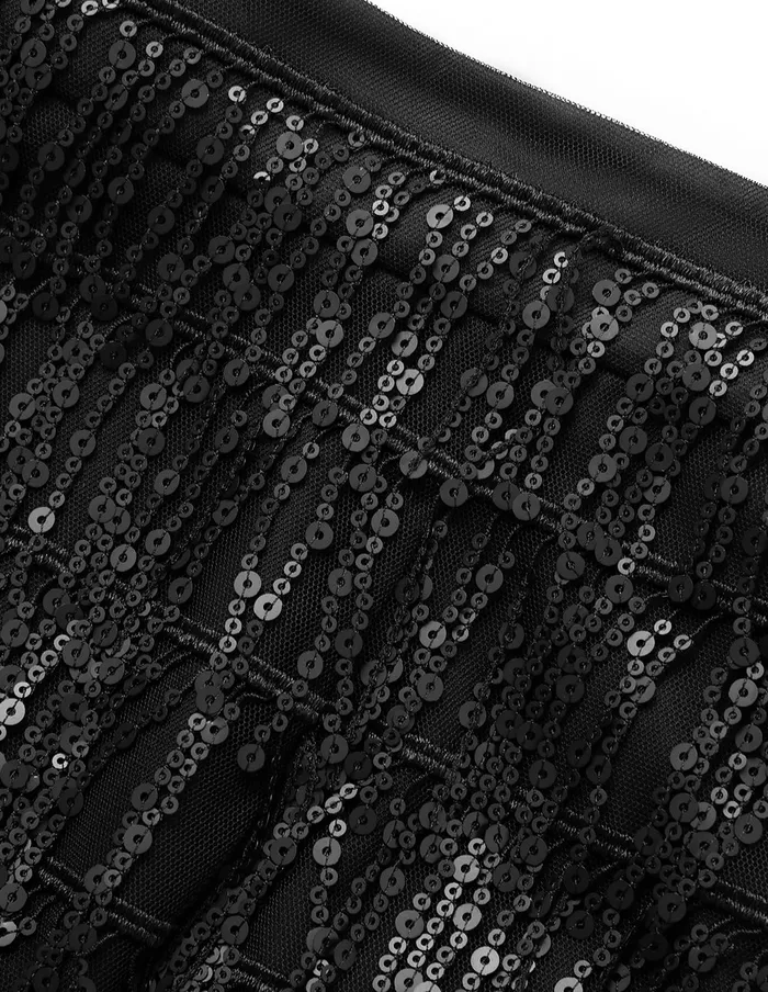 MARYLING Skirts Fringed Sequin Straight HipHugging KneeLength Black Skirt Black 8211 Women MARYLING Skirts Fringed Sequin Straight HipHugging KneeLength Black Skirt Black 8211 Women