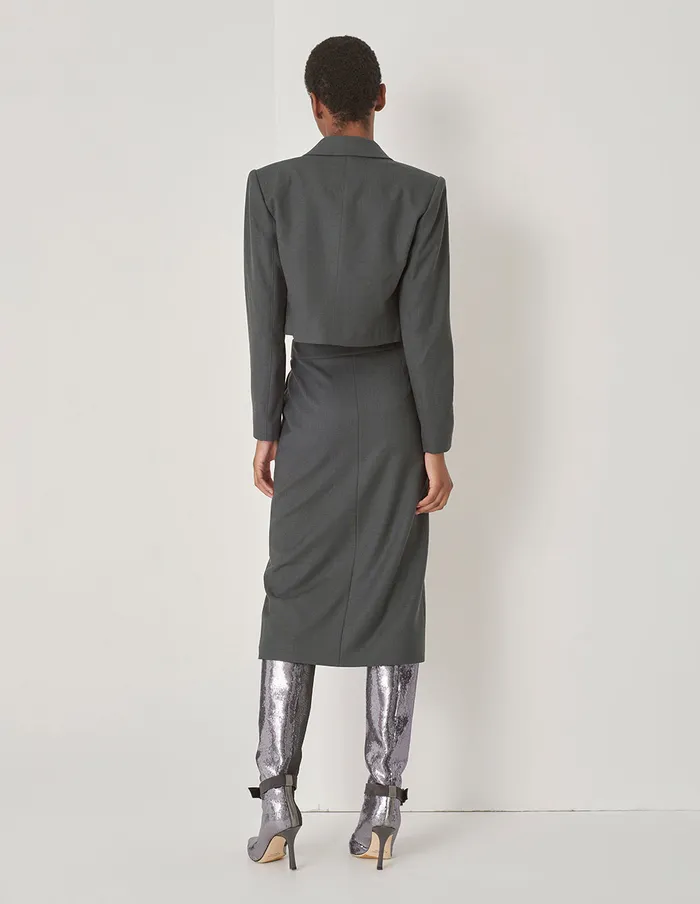 MARYLING Skirts Grey Midi Skirt Grey 8211 Women MARYLING Skirts Grey Midi Skirt Grey 8211 Women