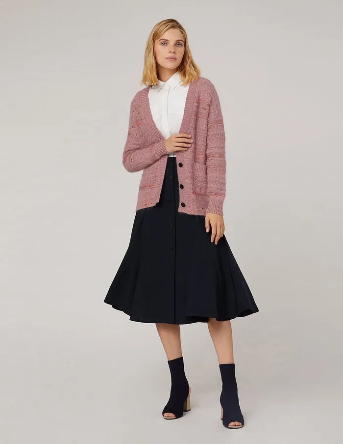MARYLING Skirts HIGH WAIST PATCH POCKET FLARE SKIRT Blue 8211 Women