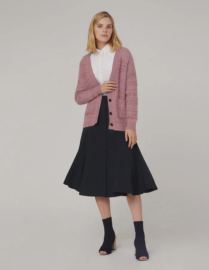 MARYLING Skirts HIGH WAIST PATCH POCKET FLARE SKIRT Blue 8211 Women MARYLING Skirts HIGH WAIST PATCH POCKET FLARE SKIRT Blue 8211 Women