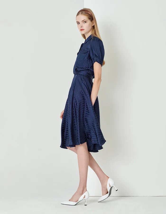 MARYLING Skirts Midnight Blue Arc Split Swing Skirt Blue 8211 Women MARYLING Skirts Midnight Blue Arc Split Swing Skirt Blue 8211 Women