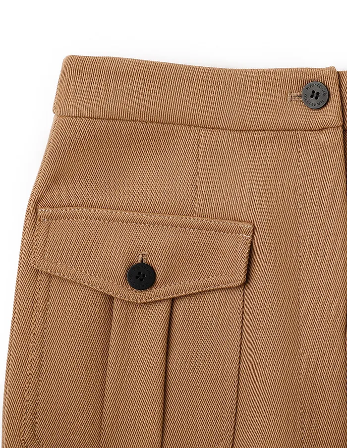 MARYLING Skirts Military Style Slit Front Skirt Sand 8211 Women MARYLING Skirts Military Style Slit Front Skirt Sand 8211 Women