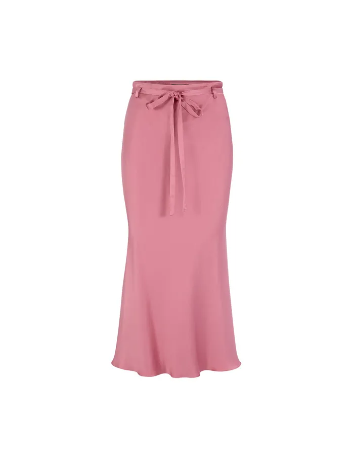 MARYLING Skirts Pink Fishtail Belt Midi Skirt Pink 8211 Women MARYLING Skirts Pink Fishtail Belt Midi Skirt Pink 8211 Women