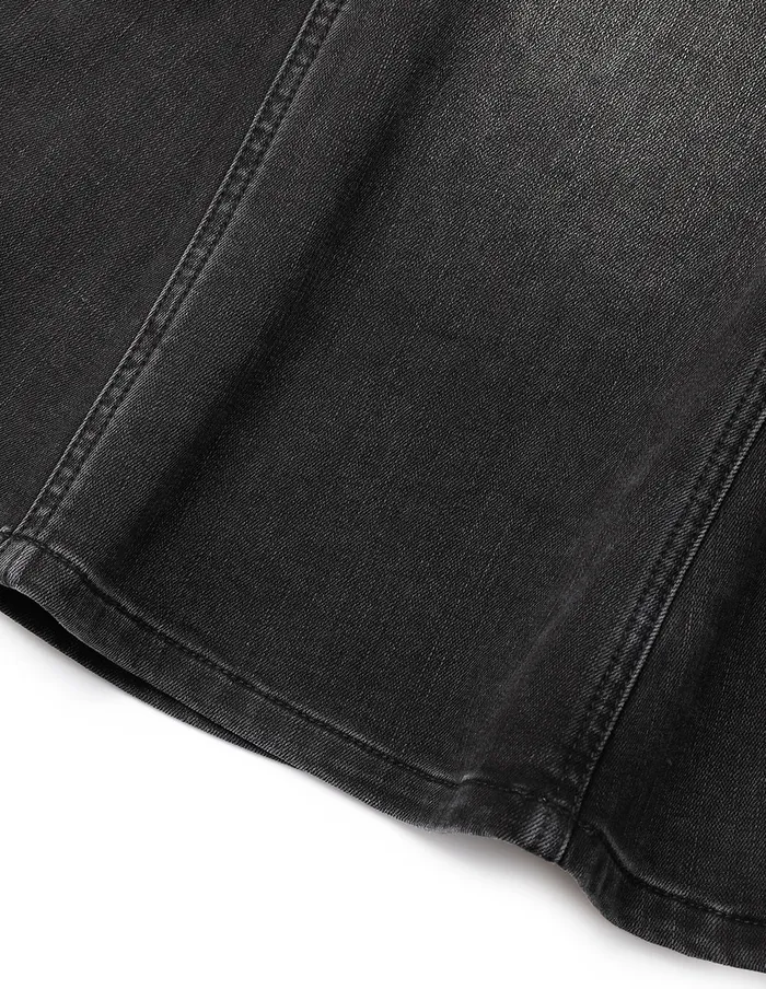 MARYLING Skirts Smoke Black Washed Denim Fishtail KneeLength Skirt Black 8211 Women MARYLING Skirts Smoke Black Washed Denim Fishtail KneeLength Skirt Black 8211 Women