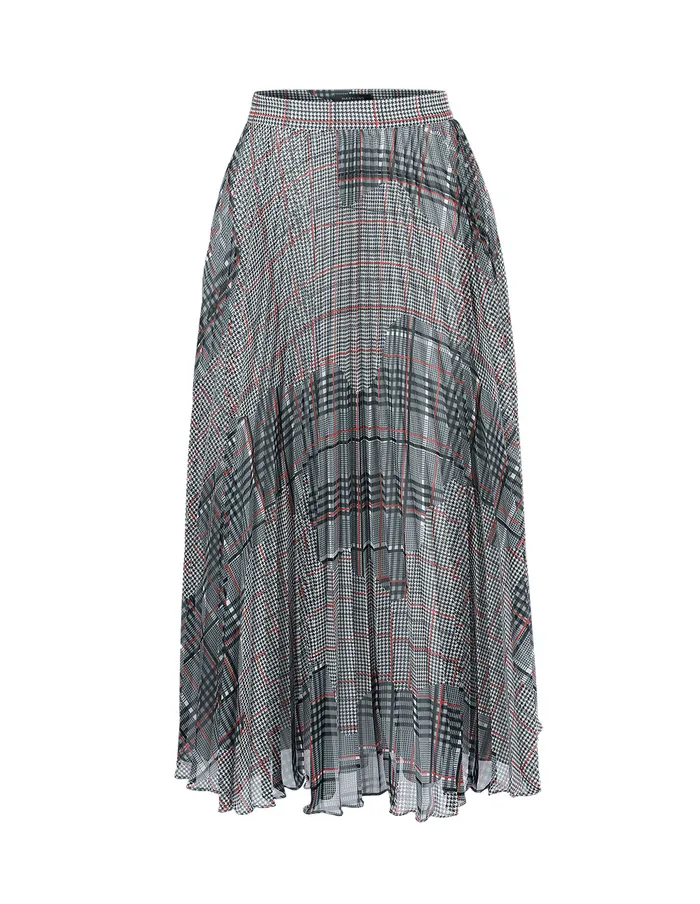 MARYLING Skirts SUNBURST ACCORDIONPLEAT GEORGETTE SKIRT Light Gray 8211 Women MARYLING Skirts SUNBURST ACCORDIONPLEAT GEORGETTE SKIRT Light Gray 8211 Women