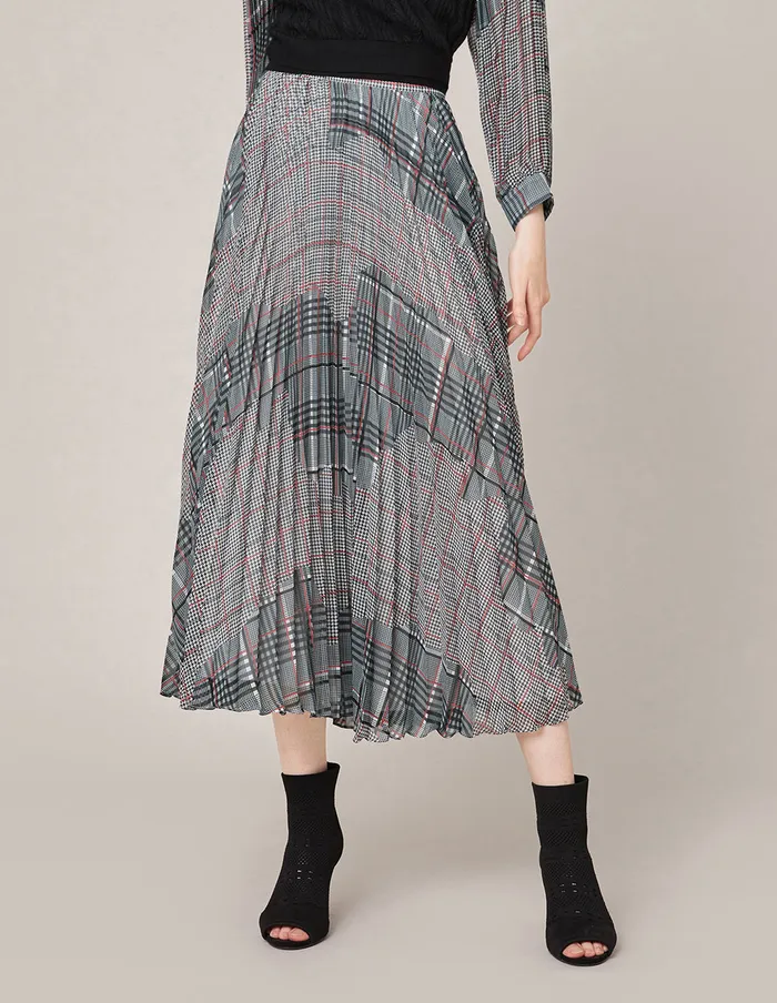 MARYLING Skirts SUNBURST ACCORDIONPLEAT GEORGETTE SKIRT Light Gray 8211 Women MARYLING Skirts SUNBURST ACCORDIONPLEAT GEORGETTE SKIRT Light Gray 8211 Women