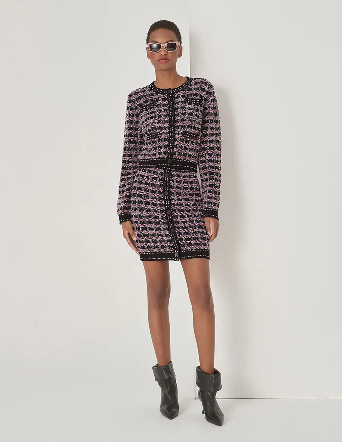 MARYLING Skirts Tweed Check Pattern Knit Skirt Checkes 8211 Women