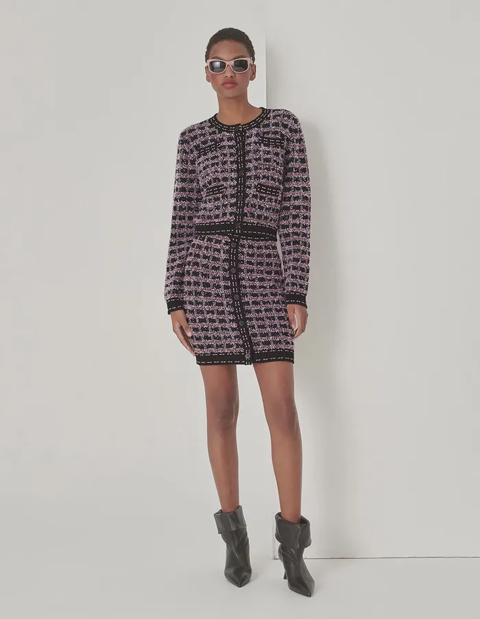 MARYLING Skirts Tweed Check Pattern Knit Skirt Checkes 8211 Women MARYLING Skirts Tweed Check Pattern Knit Skirt Checkes 8211 Women