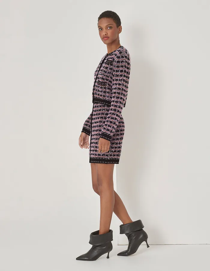 MARYLING Skirts Tweed Check Pattern Knit Skirt Checkes 8211 Women MARYLING Skirts Tweed Check Pattern Knit Skirt Checkes 8211 Women