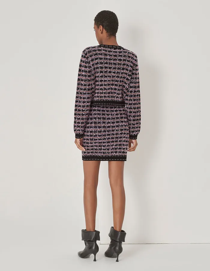 MARYLING Skirts Tweed Check Pattern Knit Skirt Checkes 8211 Women MARYLING Skirts Tweed Check Pattern Knit Skirt Checkes 8211 Women