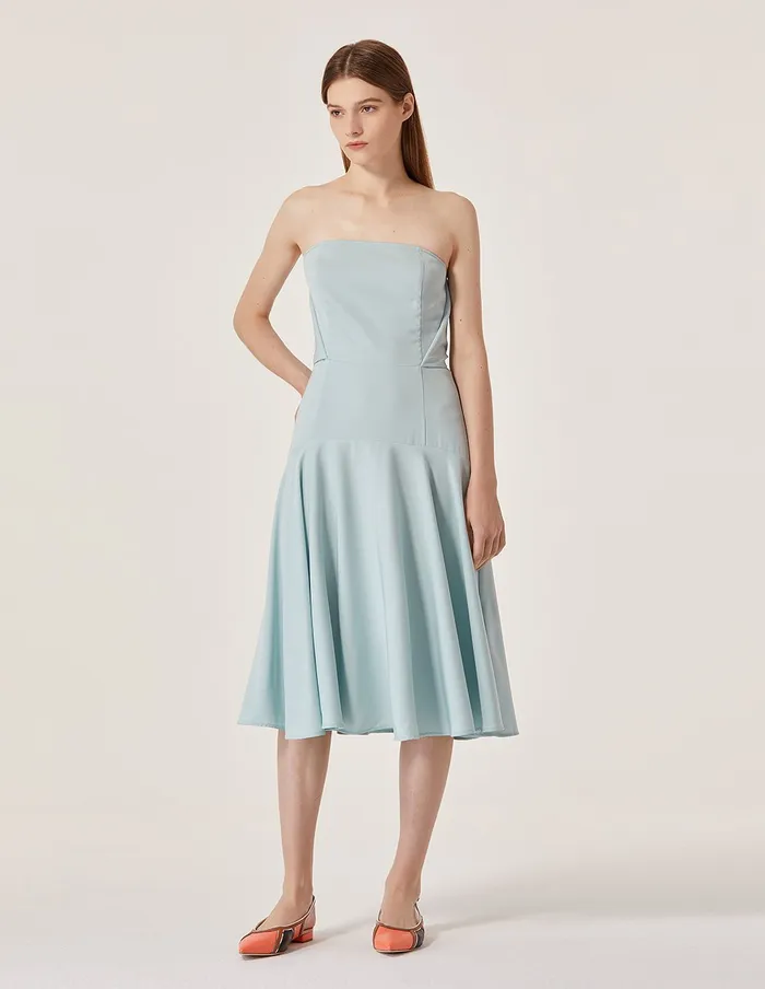 MARYLING Slip Dress Cross Bow Knot Neck Sleeveless ALine Midi Dress Pale Turquoise 8211 Women MARYLING Slip Dress Cross Bow Knot Neck Sleeveless ALine Midi Dress Pale Turquoise 8211 Women