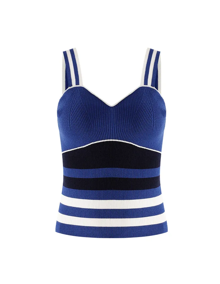 MARYLING Vest Blue White Colour Vneck Vest Mix 8211 Women