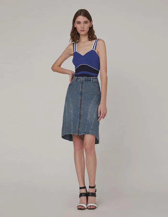 MARYLING Vest Blue White Colour Vneck Vest Mix 8211 Women
