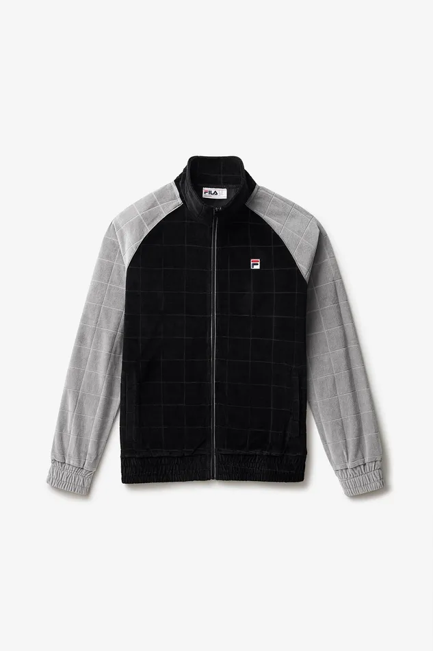 Matching Sets Men Fila Ivy League Debossed Check Velour Jacket 002 Black Monument Matching Sets Men Fila Ivy League Debossed Check Velour Jacket 002 Black Monument