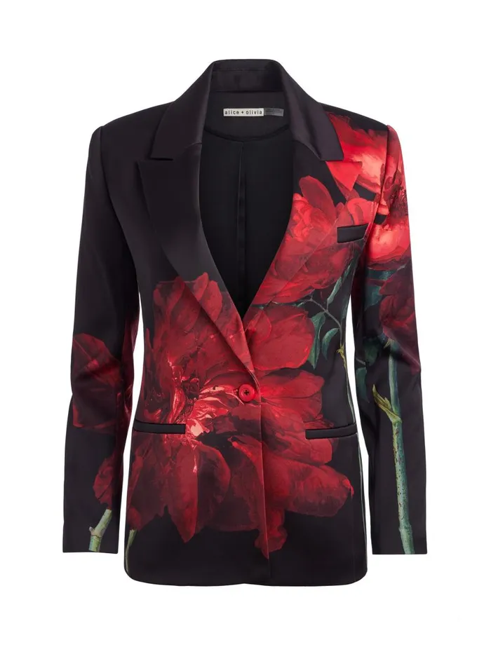 Matching Sets Women Alice Olivia Peony Petals Bright Ruby