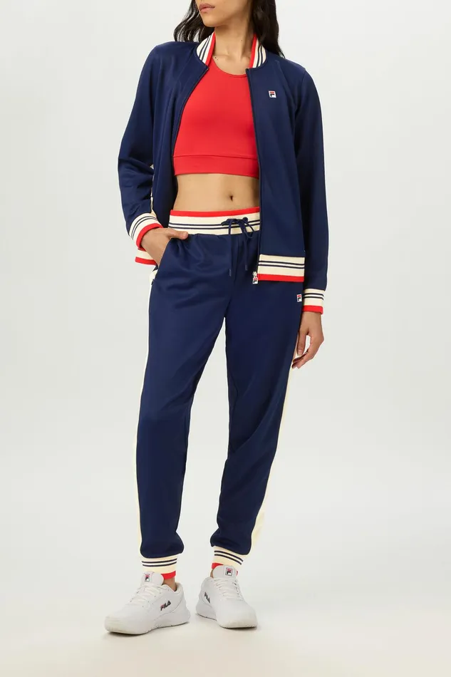 Matching Sets Women Fila Performance Iconic Settanta Pant 488 Fila Navyangorafila Red