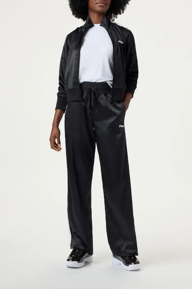Matching Sets Women Fila Satin Track Pant 013 Blackwhite Matching Sets Women Fila Satin Track Pant 013 Blackwhite