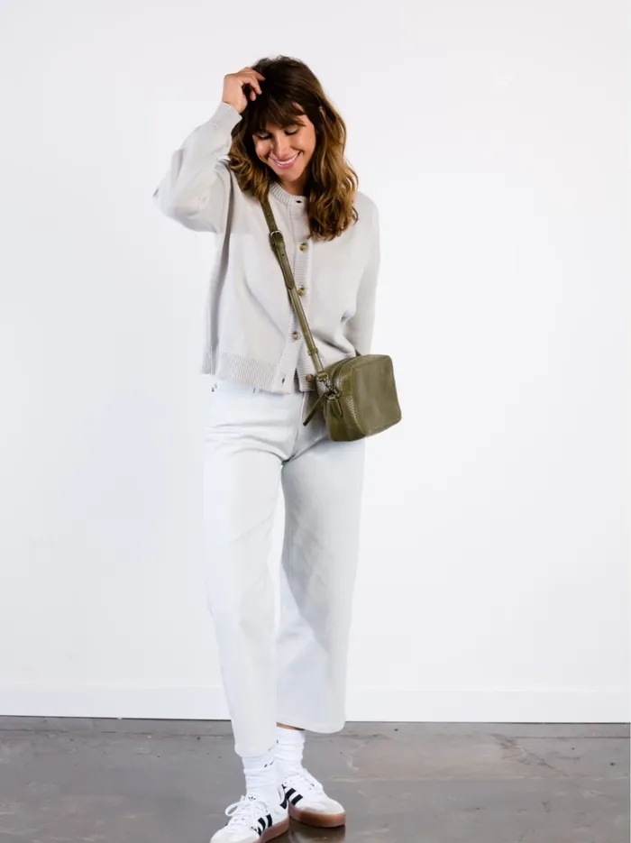 Medium Perforated Zipper Crossbody Perforated Cognac Crossbody Bags Able Women