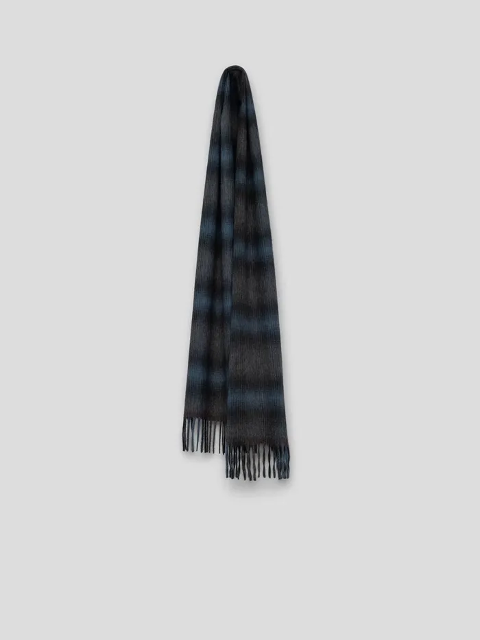 Men Begg X Co Scarves Arran Sheldon Cashmere Scarf Dark Slate