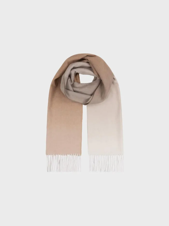 Men Begg X Co Scarves Nuance Ombre Cashmere Scarf White Sands