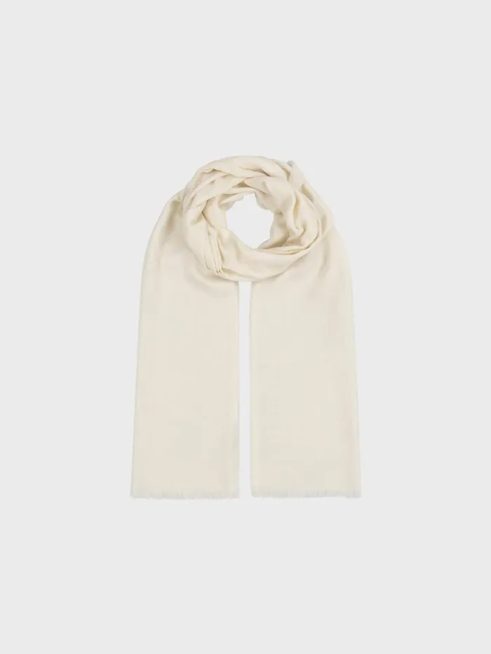 Men Begg X Co Scarves Wispy Solid Superfine Cashmere Scarf Snow
