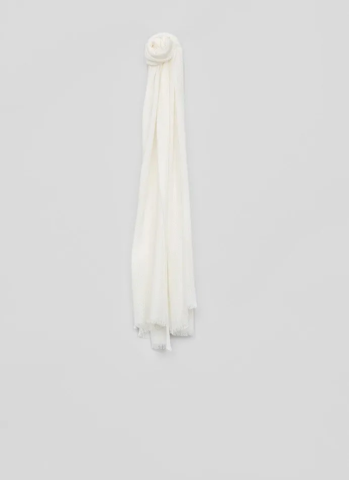 Men Begg X Co Scarves Wispy Solid Superfine Cashmere Scarf Snow