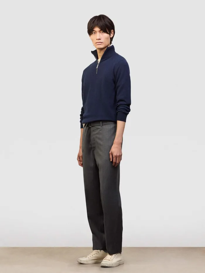 Men Begg X Co Sweaters Heriot Zip Cashmere Sweater Cosmos