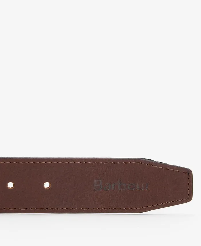 Men Belts Barbour WebbingLeather Belt Olivebrown Men Belts Barbour WebbingLeather Belt Olivebrown