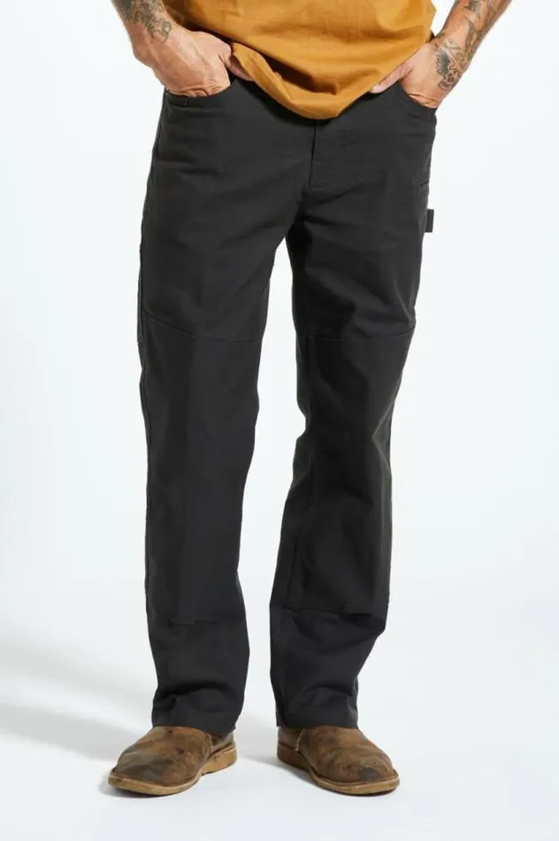 Men Builders Carpenter Stretch Pant Washed Black Brixton Pants