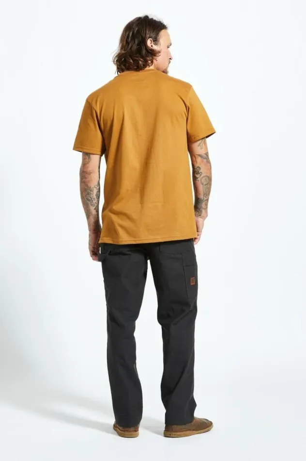 Men Builders Carpenter Stretch Pant Washed Black Brixton Pants