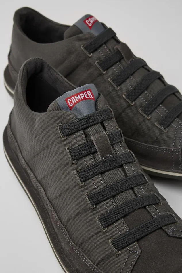Men Camper Ankle Boots Beetle Mens Dark Gray Sneakers