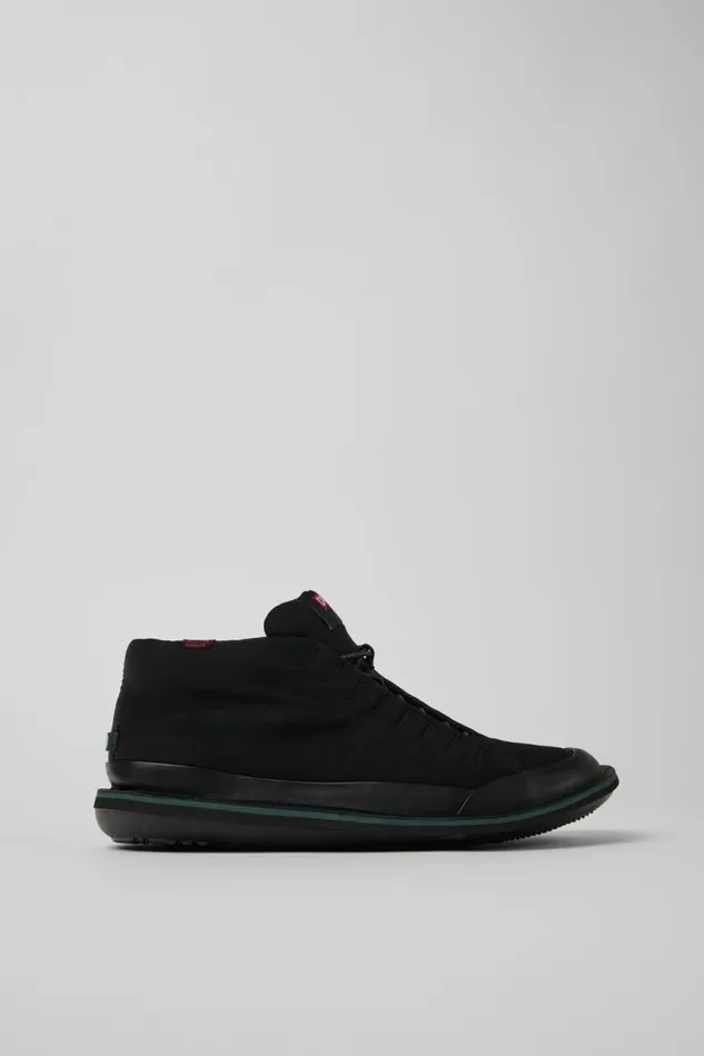 Men Camper Ankle Boots Beetle PrimaLoft Black Textile And Leather Ankle Boots Men Camper Ankle Boots Beetle PrimaLoft Black Textile And Leather Ankle Boots