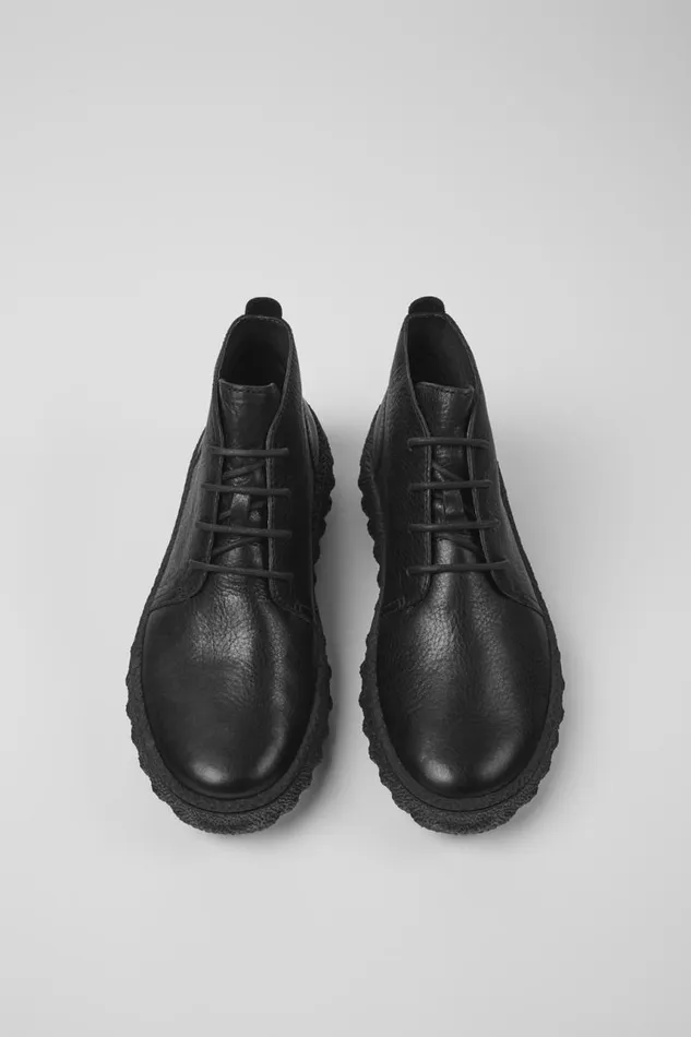 Men Camper Ankle Boots Ground MICHELIN Black Lace Up Ankle Boot Men Camper Ankle Boots Ground MICHELIN Black Lace Up Ankle Boot